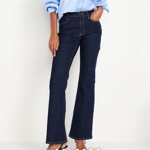 NWOT 8 tall old navy wow flare dark colored jeans cute stylish